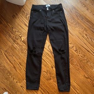 Paige Black Ripped Skinny Jeggings